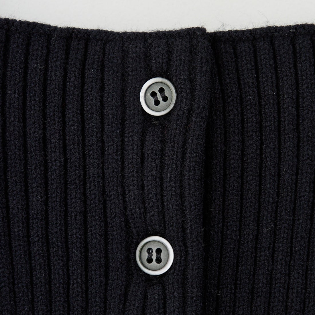 nenom [ネノム] マルチWAY フロントボタンリブニットビスチェ [NE25131033] 09 BLACK