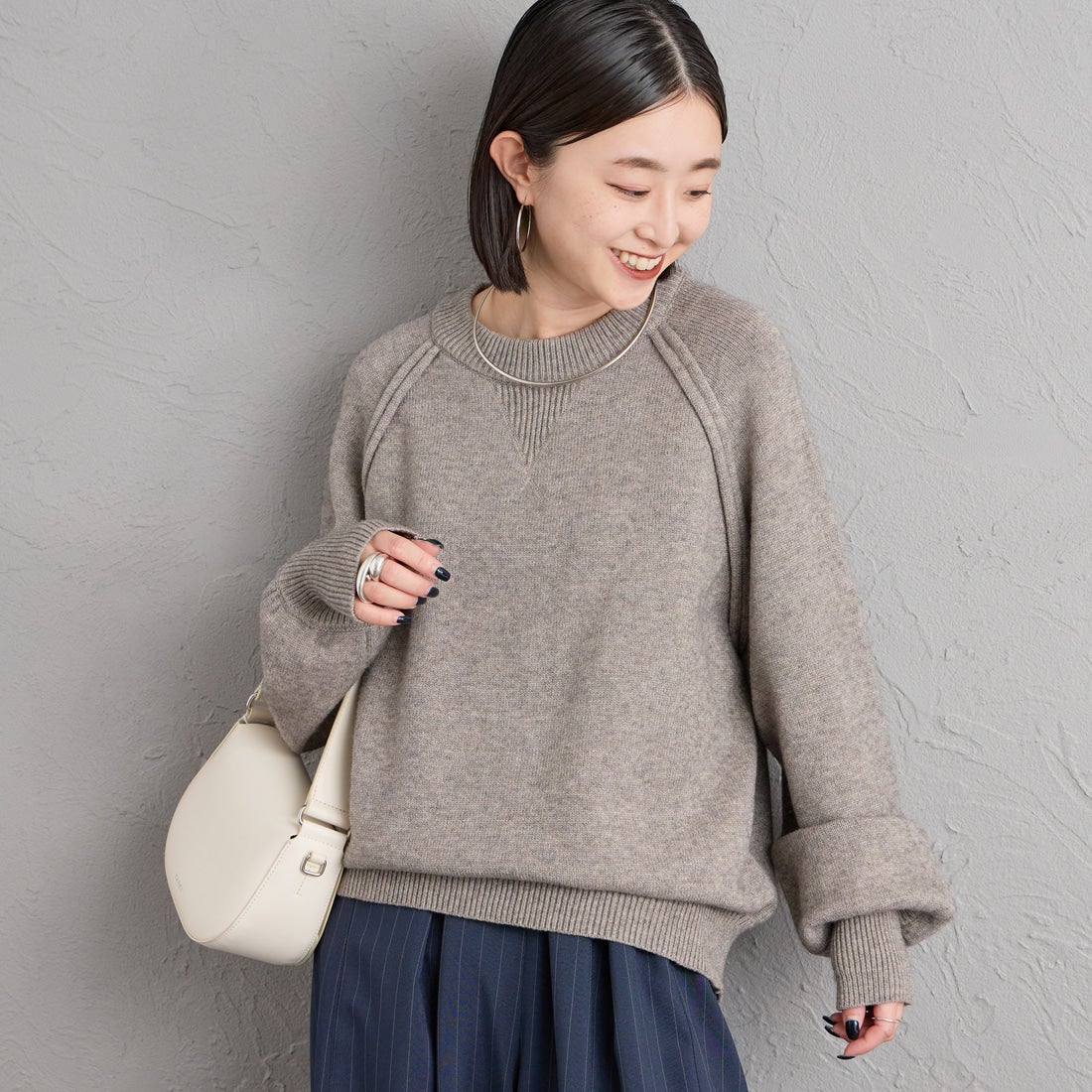 06 T.GRAY&&モデル身長：150cm 着用サイズ：F&&