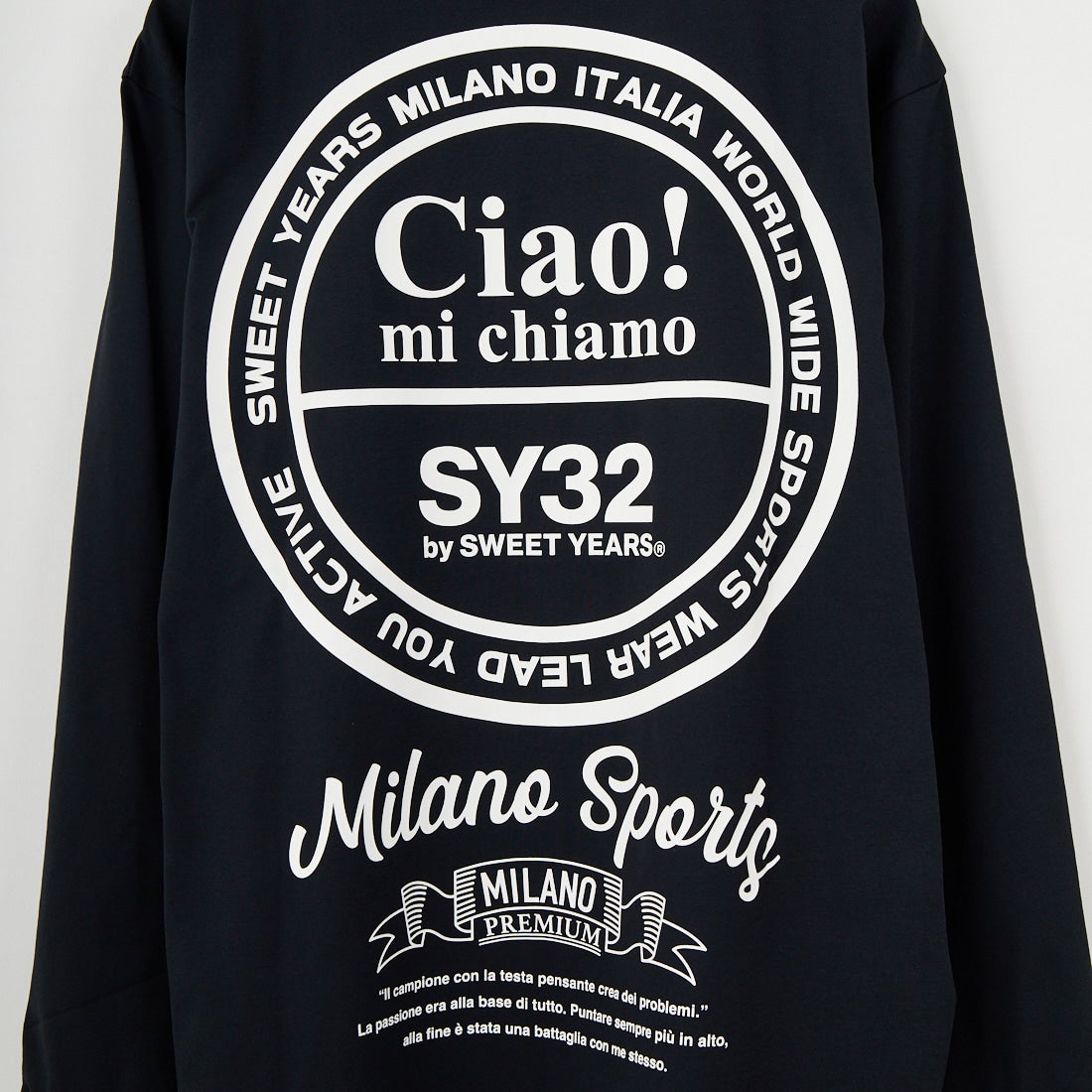 SY32 [エスワイサーティトゥ] サークルロゴバックプリント ロングスリーブTシャツ [15502] BLACK