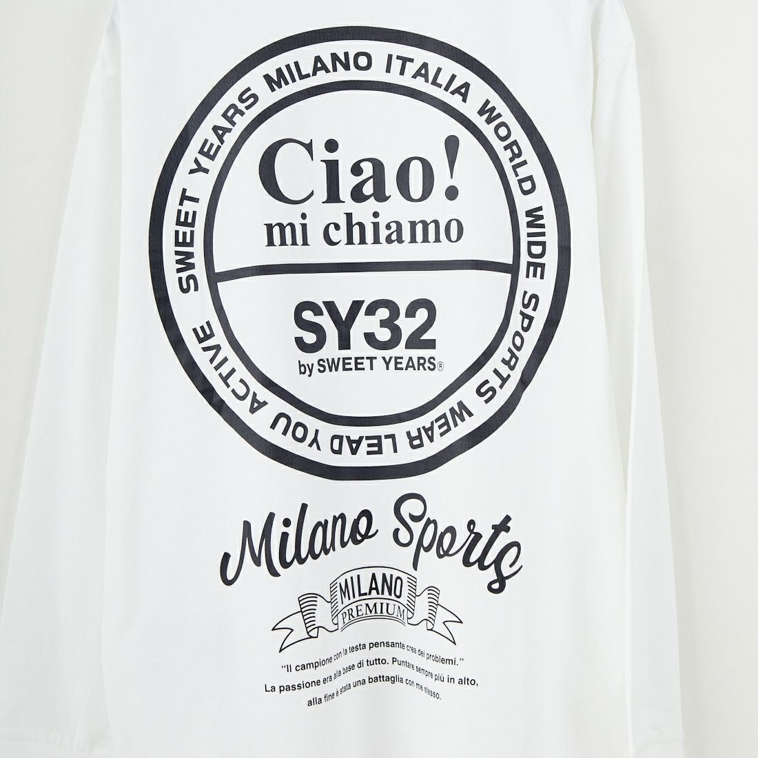 SY32 [エスワイサーティトゥ] サークルロゴバックプリント ロングスリーブTシャツ [15502] WHITE