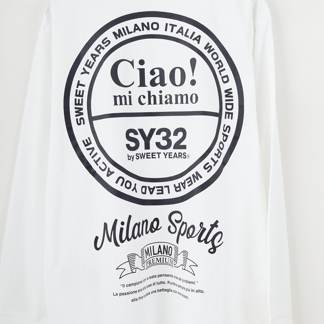 SY32 [エスワイサーティトゥ] サークルロゴバックプリント ロングスリーブTシャツ [15502] WHITE