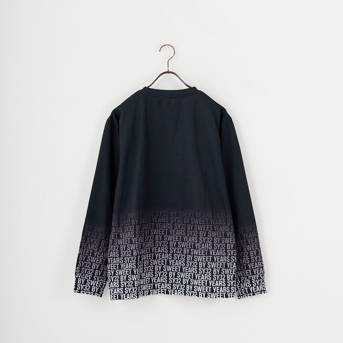 SY32 [エスワイサーティトゥ] グラデーションロゴ ロングスリーブTシャツ [15507] BLACK