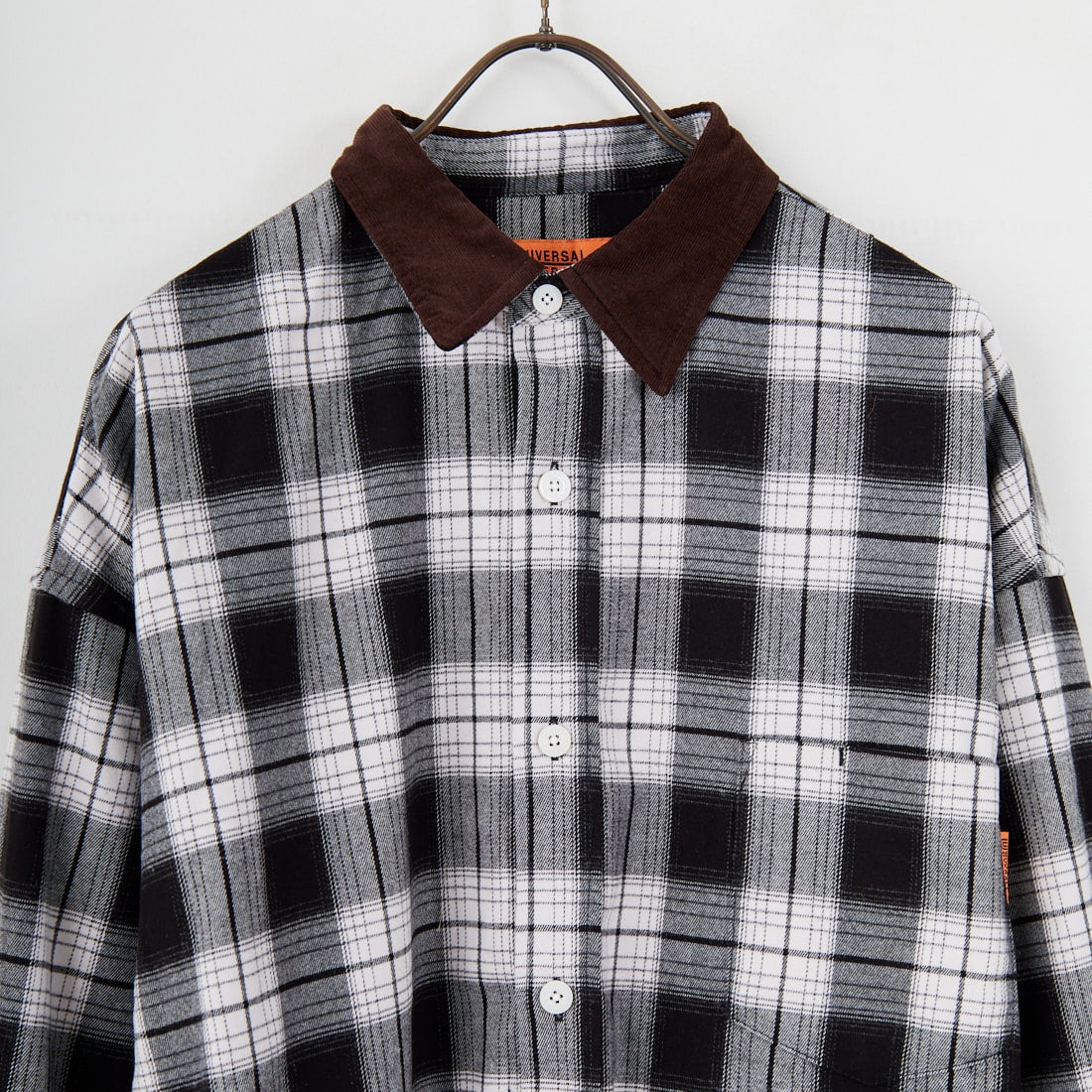 UNIVERSAL OVERALL [ユニバーサルオーバーオール] 別注 ビッグシルエットパジャマシャツ [U2511100IN-JF] BLACK