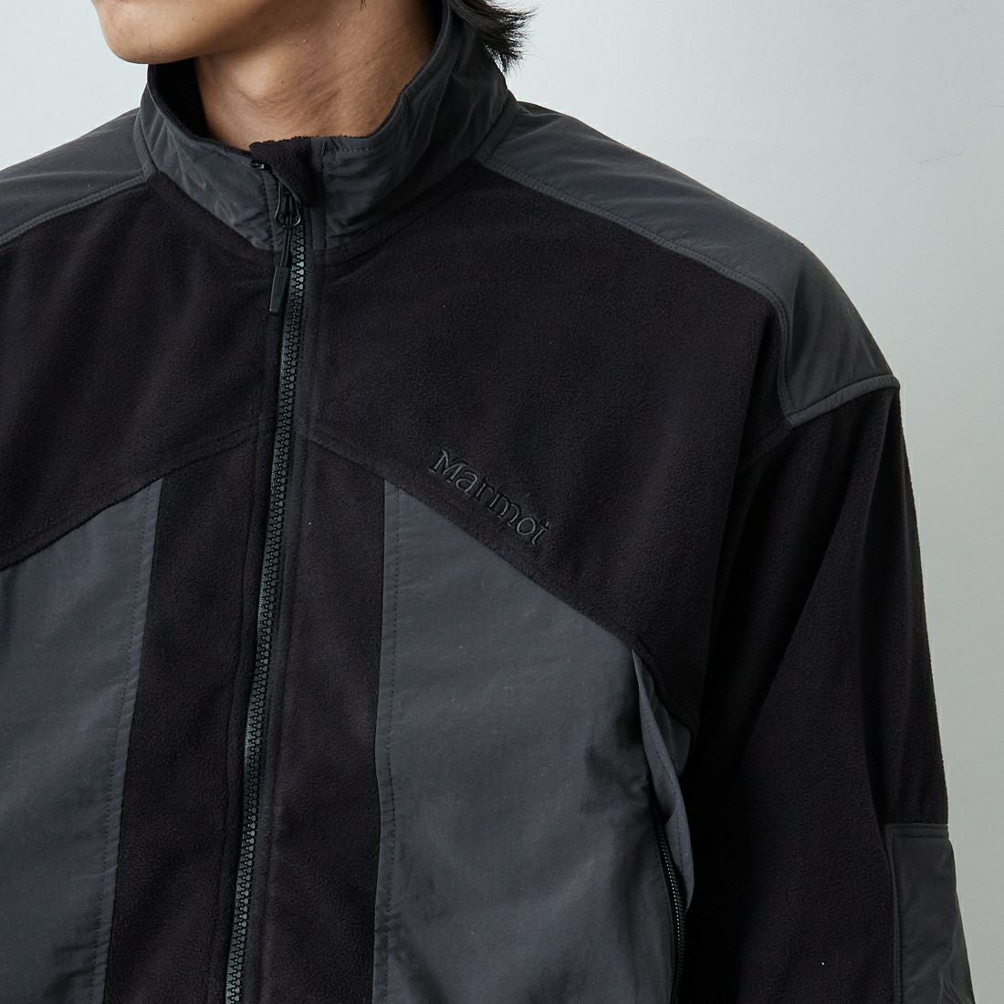 Marmot [マーモット] アルピニストテックセーター [MTFW25MFL032] BLACK &&モデル身長：179cm 着用サイズ：M&&