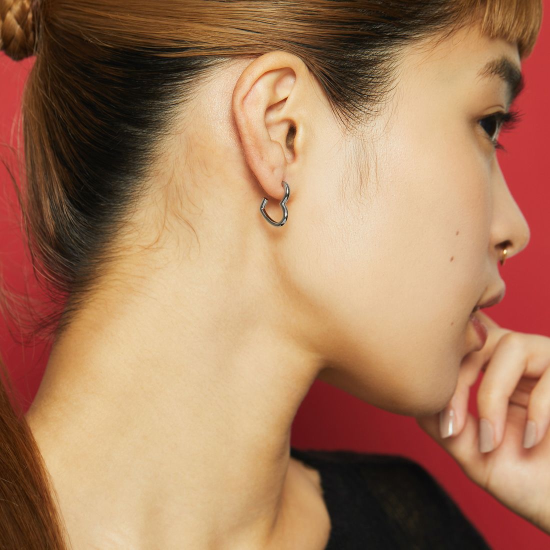 Baqless [バックレス] エンブレイス コア シルバー ピアス [HP-CO-SV] SILVER