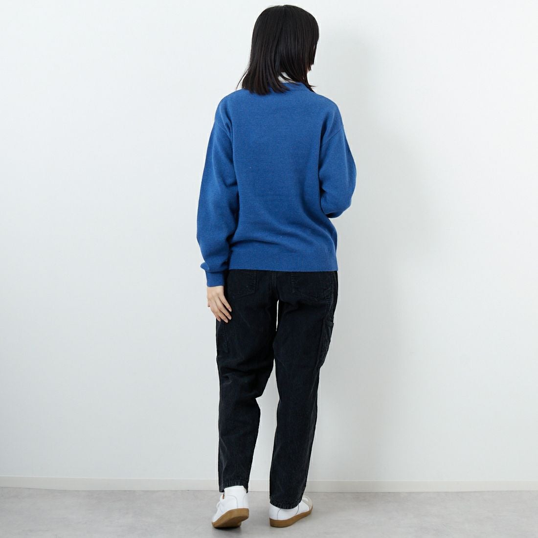 PENDLETON [ペンドルトン] ロゴプリントクルーネックニット [5575-2002] 61 D.BLUE &&モデル身長：162cm 着用サイズ：S&&