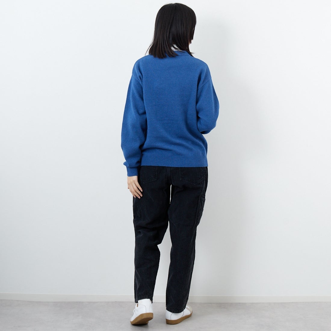 PENDLETON [ペンドルトン] ロゴプリントクルーネックニット [5575-2002] 61 D.BLUE &&モデル身長：162cm 着用サイズ：S&&