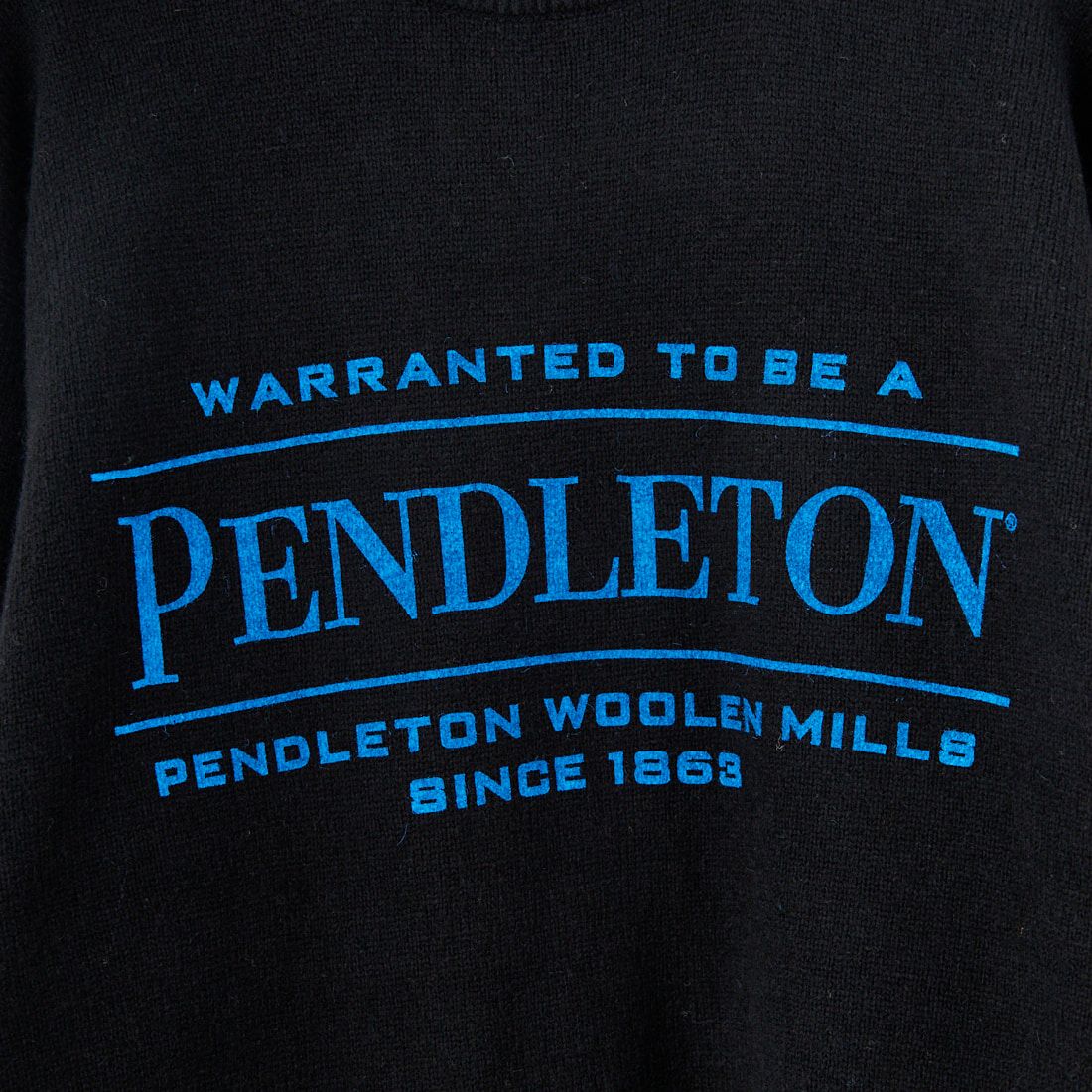 PENDLETON [ペンドルトン] ロゴプリントクルーネックニット [5575-2002] 49 BLACK