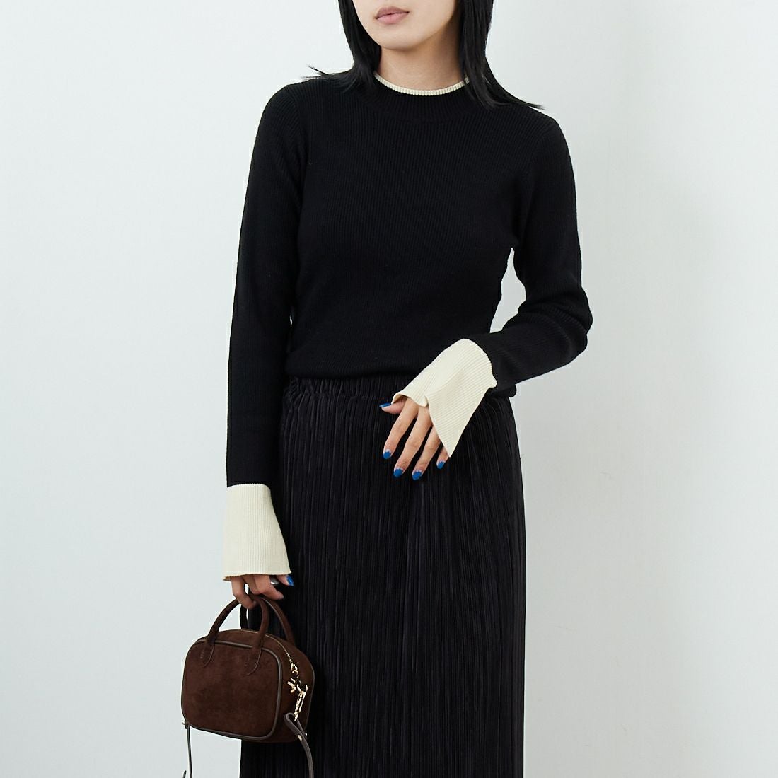 09 BLK/OFF&&モデル身長：167cm 着用サイズ：F&&