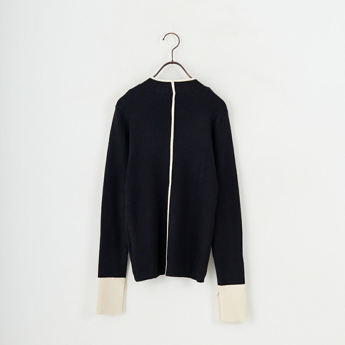 Maison de L'allure [メゾン ドゥ ラリュール] バイカラーリブニット [M23121008] 09 BLK/OFF