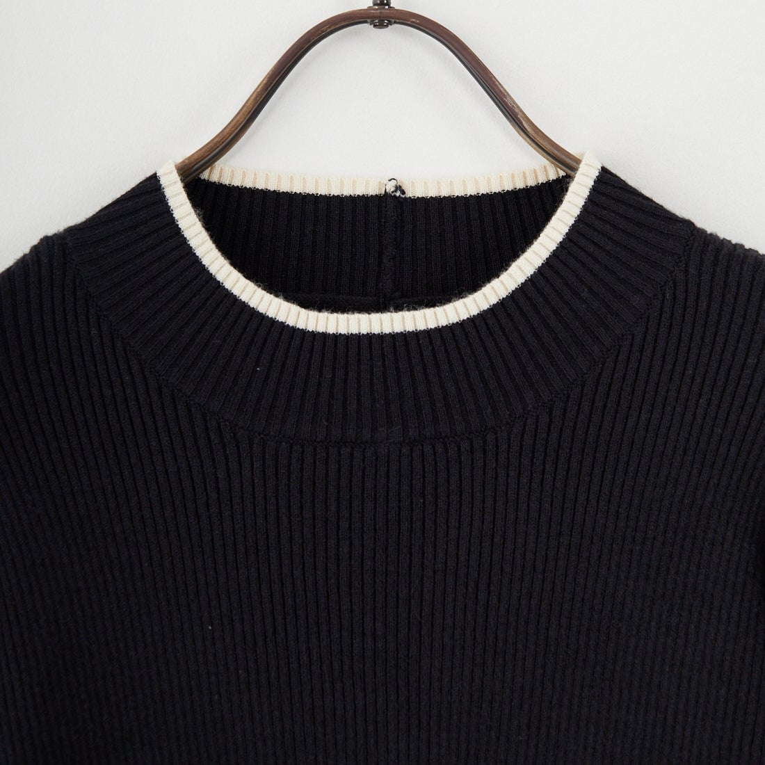 Maison de L'allure [メゾン ドゥ ラリュール] バイカラーリブニット [M23121008] 09 BLK/OFF