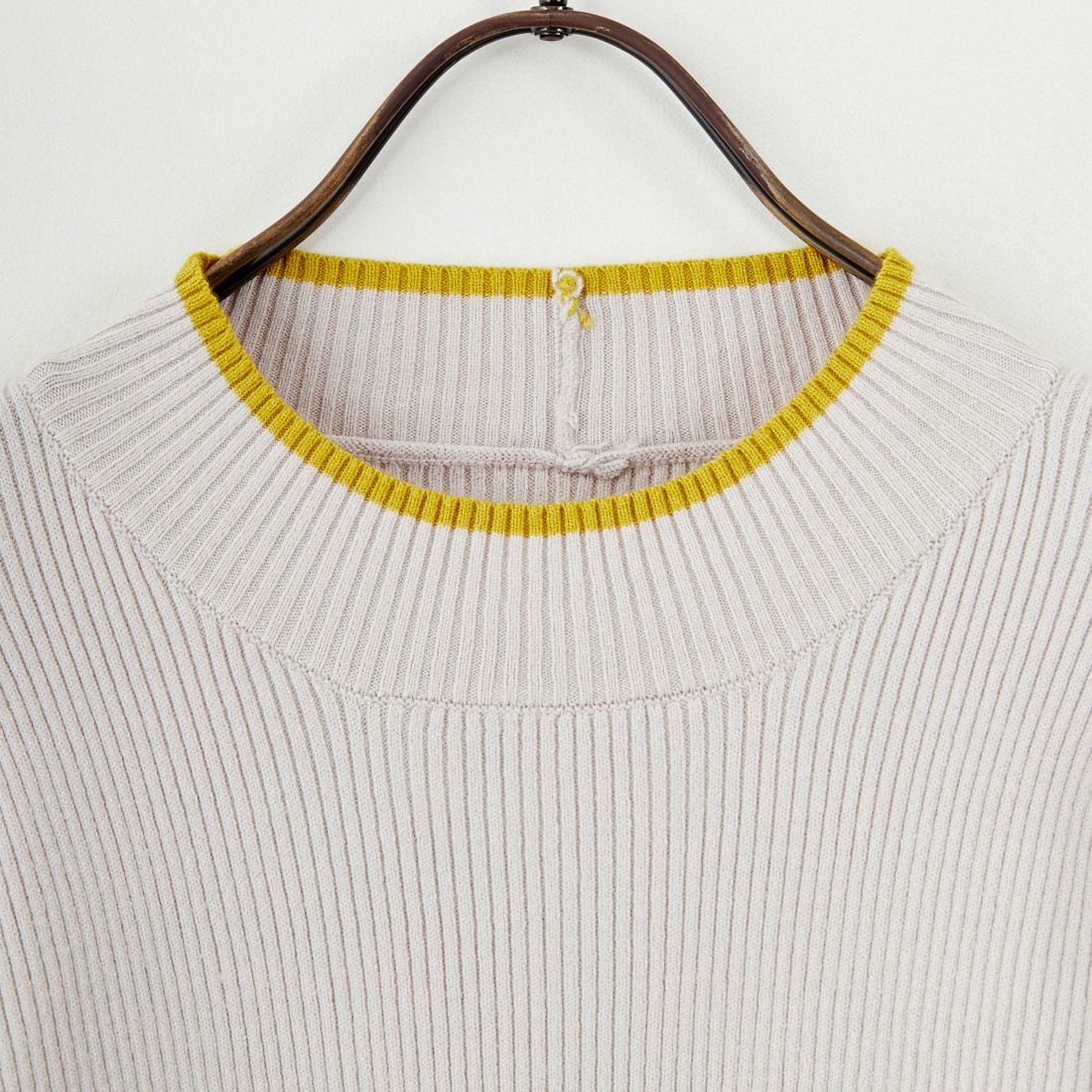 Maison de L'allure [メゾン ドゥ ラリュール] バイカラーリブニット [M23121008] 07 GRY/YEL