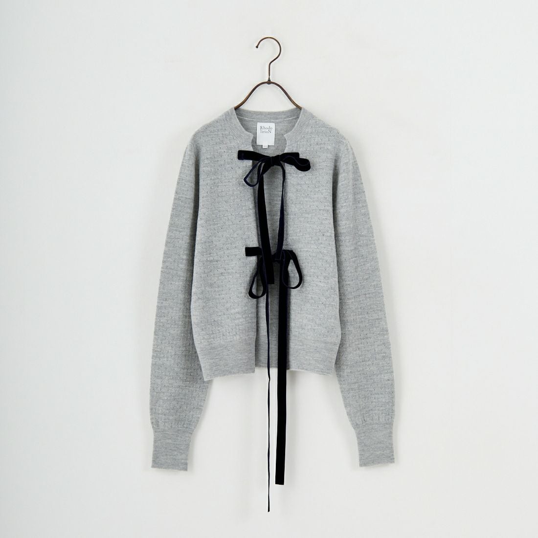 RhodolirioN [ロドリリオン] ボイルニット リボンカーディガン [RV1061] A H.GREY