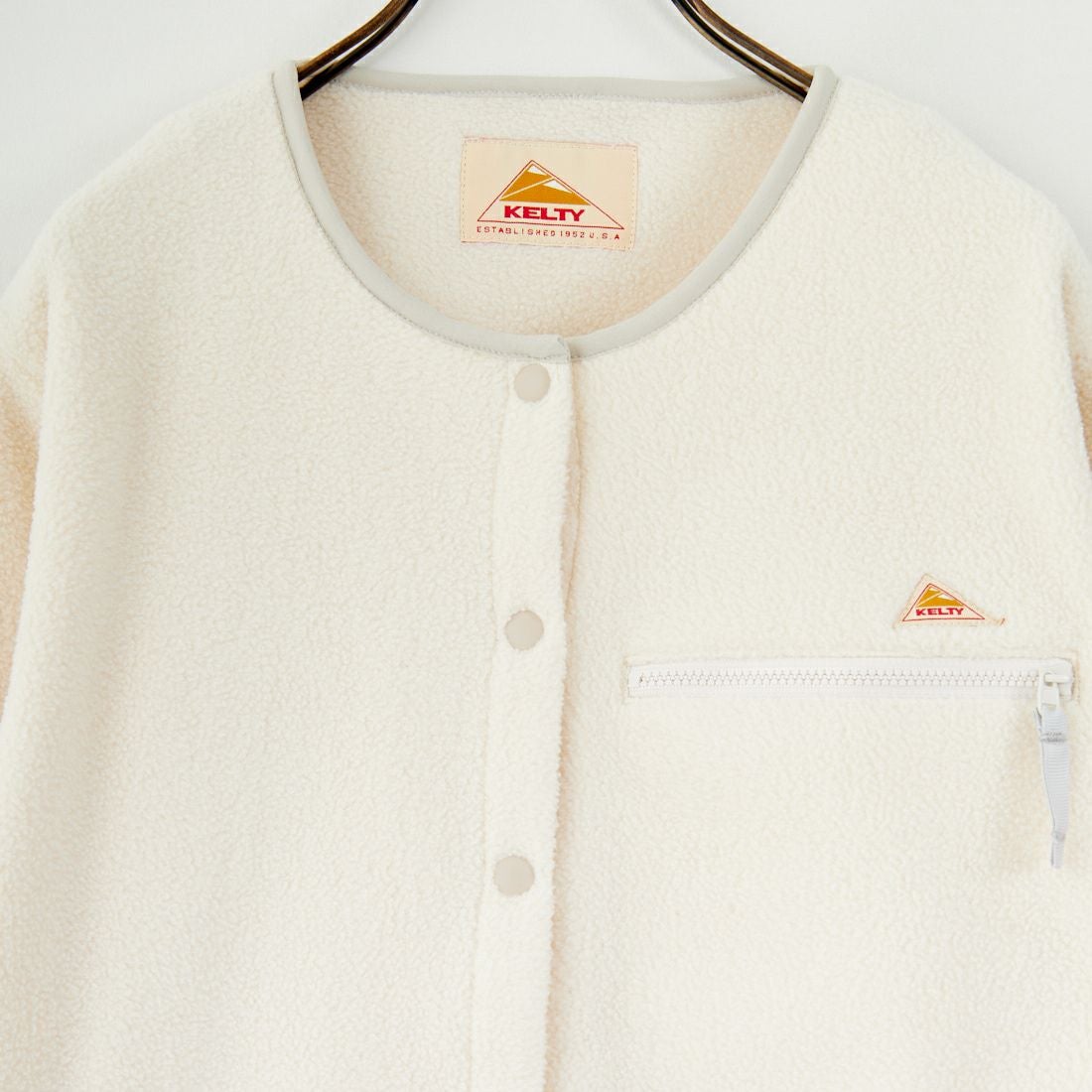 KELTY [ケルティ] 別注 クルーネック フリースカーディガン [KE254W30IN01-JF] IVORY