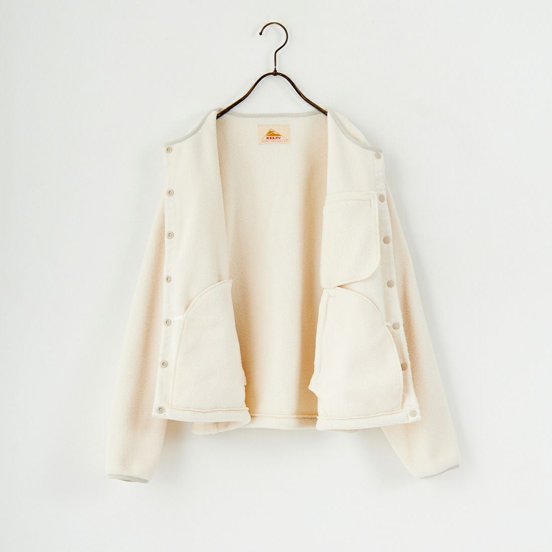 KELTY [ケルティ] 別注 クルーネック フリースカーディガン [KE254W30IN01-JF] IVORY