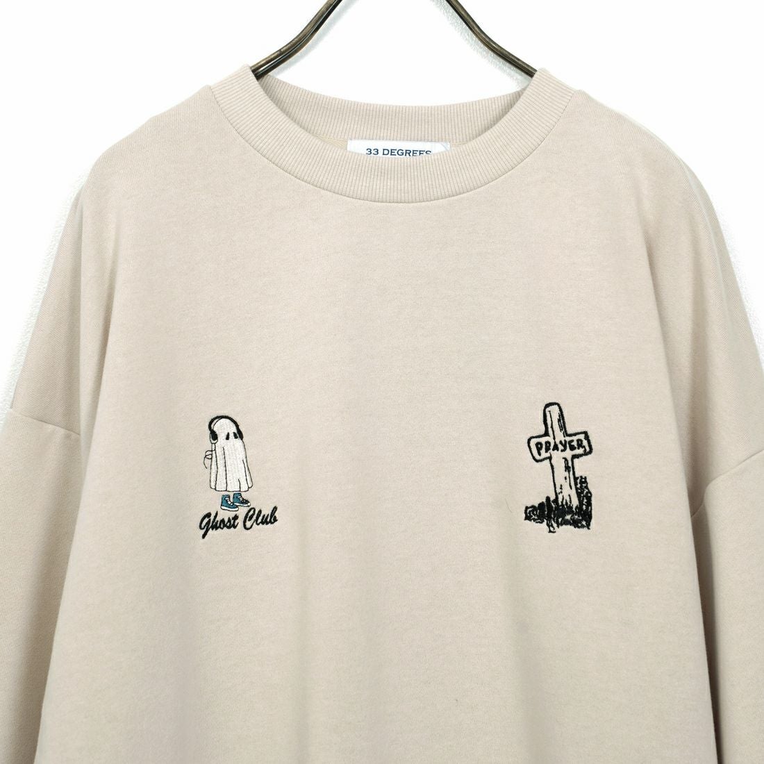 33Degrees [サーティスリーディグリーズ] 刺繍クルーネックスウェット [TDR-254-062] ｺﾞｰｽﾄ 06