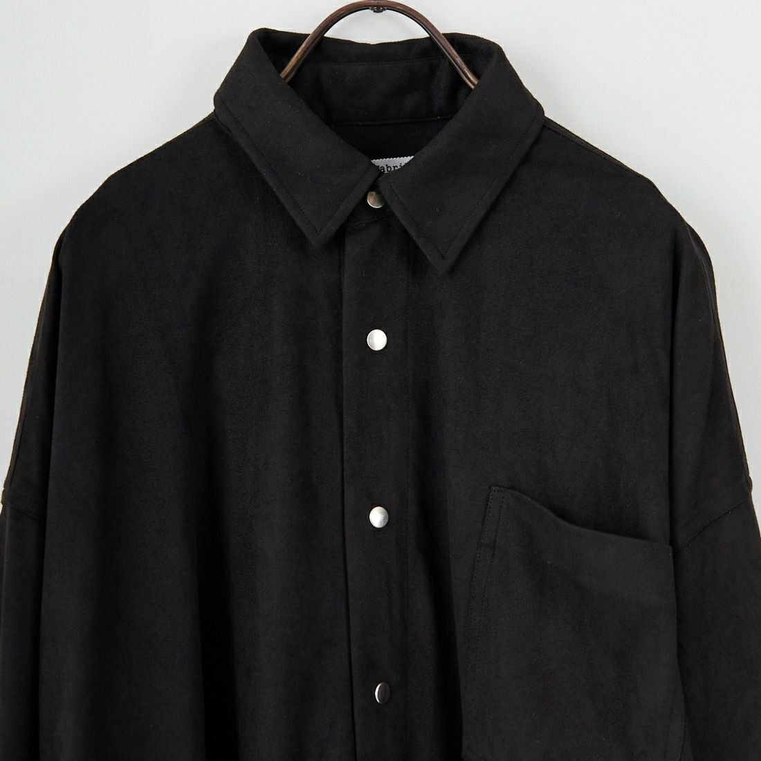 Noir Fabrik [ヌワールファブリック] フェイクスエードビッグシャツ [IN3-SH-5] BLACK