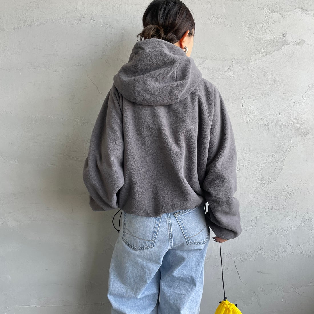 frostline [フロストライン] 別注 リバーシブルフードブルゾン [FL15-JK-IN5-JF] BLACK &&モデル身長：150cm 着用サイズ：S&&