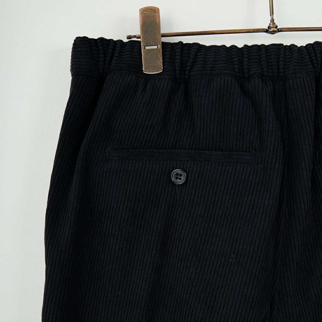 Noir Fabrik [ヌワールファブリック] トリコットコーディロイ ワイドタックイージーパンツ [NF-254-037] 61 BLK
