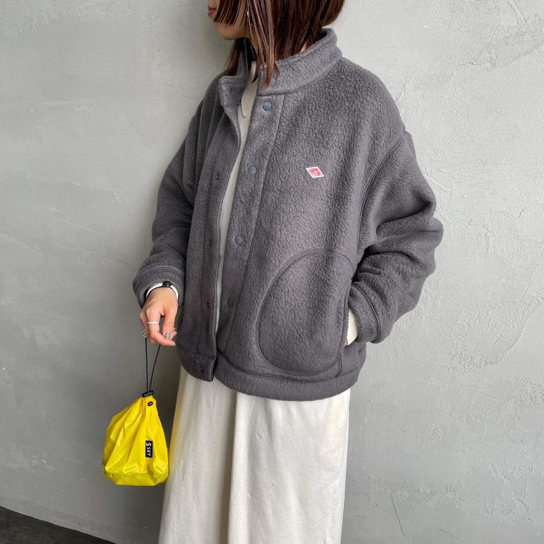 DANTON [ダントン] ダブルフェイスボア スタンドカラージャケット [DT