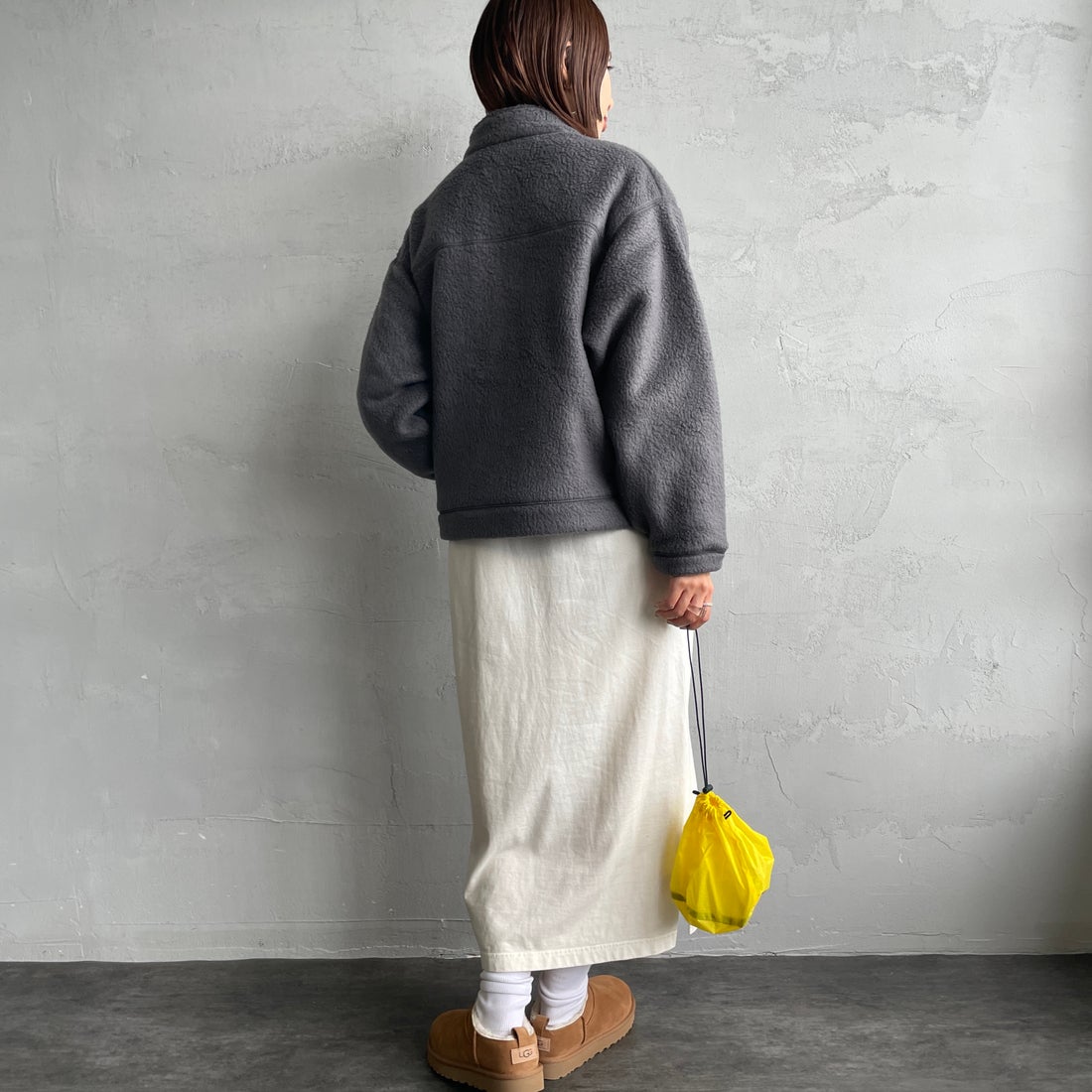 DANTON [ダントン] ダブルフェイスボア スタンドカラージャケット [DT