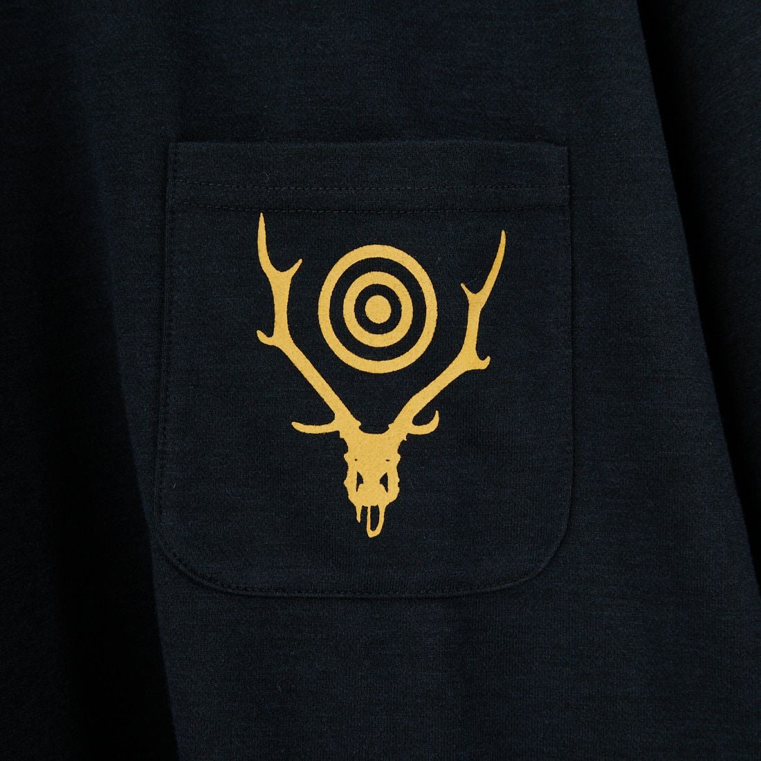 South2West8 [サウスツーウエストエイト] ロングスリーブ ラウンドポケットTシャツ [RW658] B BLACK