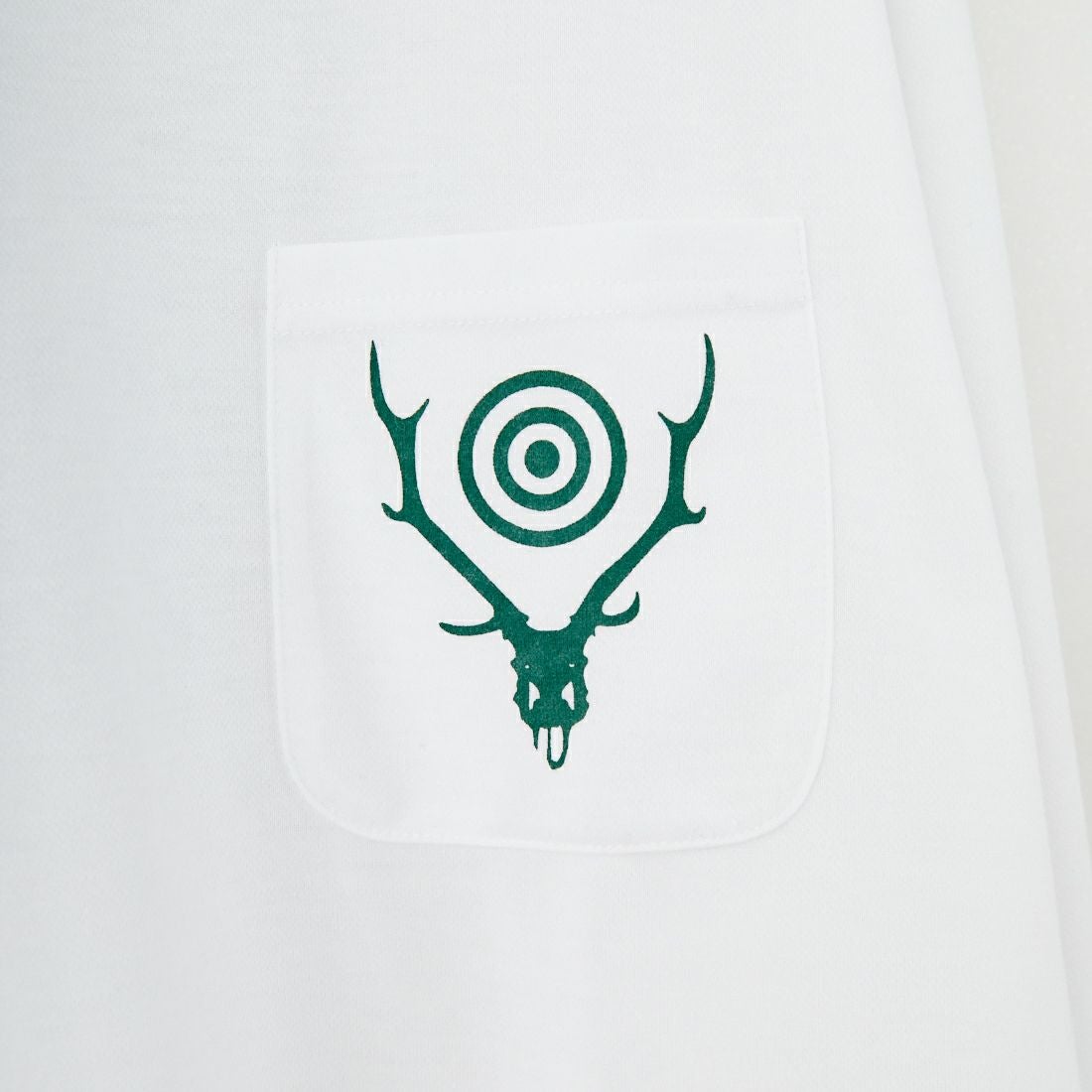 South2West8 [サウスツーウエストエイト] ロングスリーブ ラウンドポケットTシャツ [RW658] A WHITE