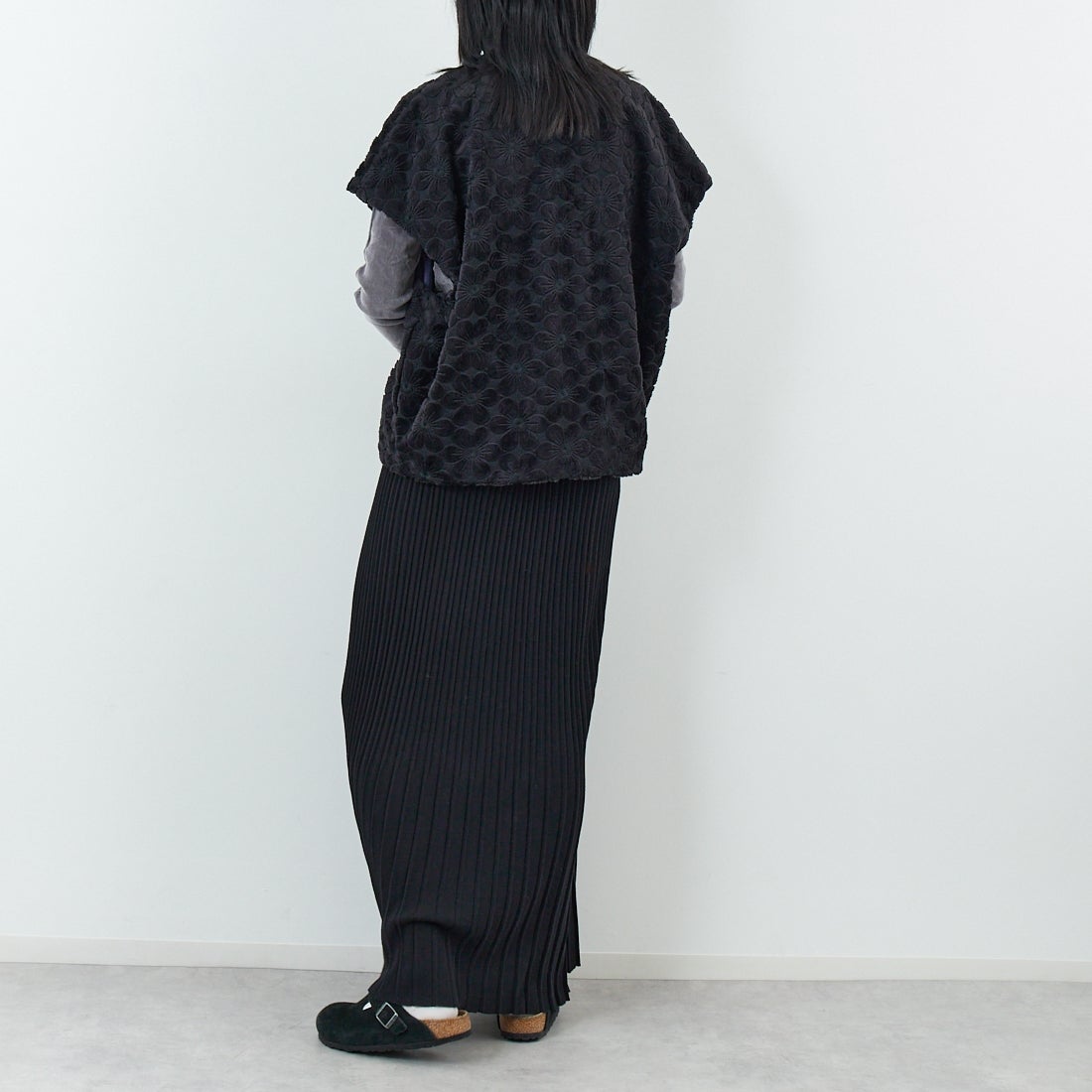 RhodolirioN [ロドリリオン] ファーボレロ [RV1031] BLACK &&モデル身長：167cm 着用サイズ：ONE SIZE&&