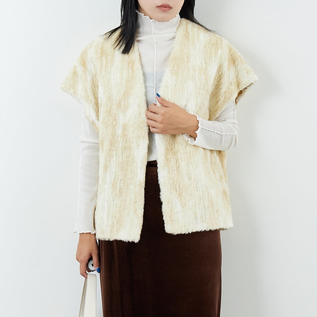 NATURAL&&モデル身長：167cm 着用サイズ：ONE SIZE&&