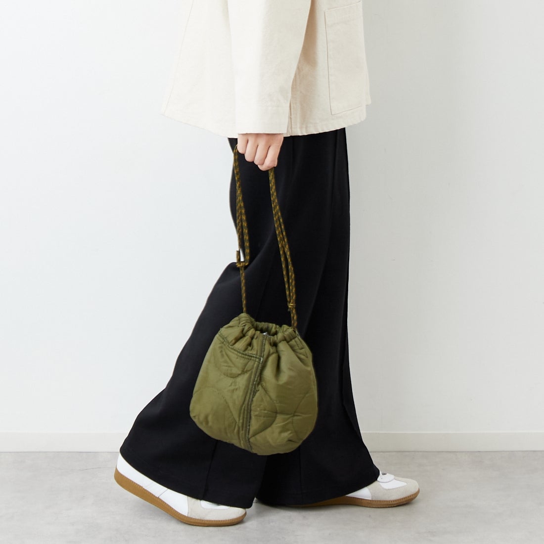 ODDMENT [オッドメント] キルティングポーチ [QUILTING-POUCH] OLIVE