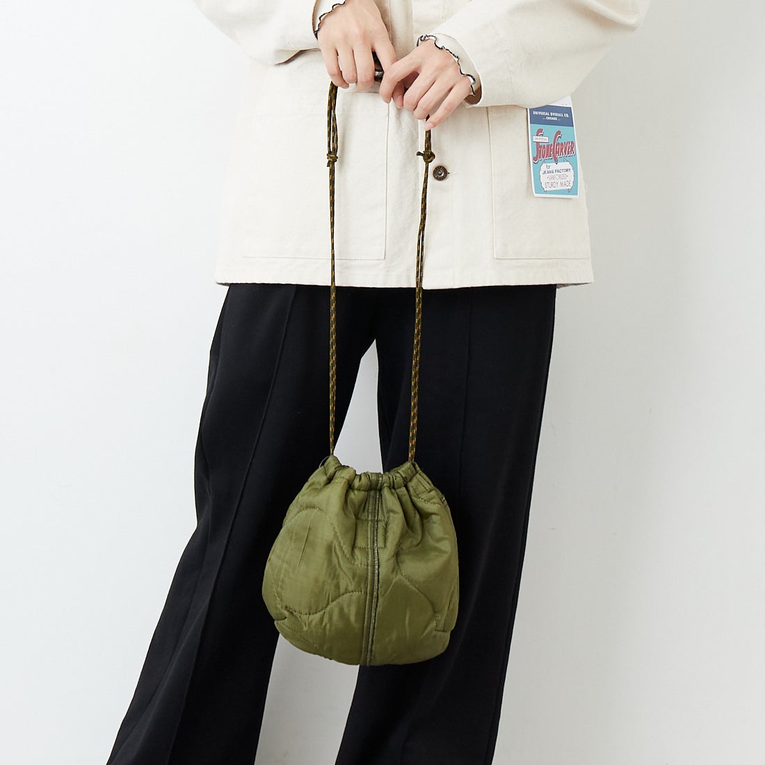 ODDMENT [オッドメント] キルティングポーチ [QUILTING-POUCH] OLIVE