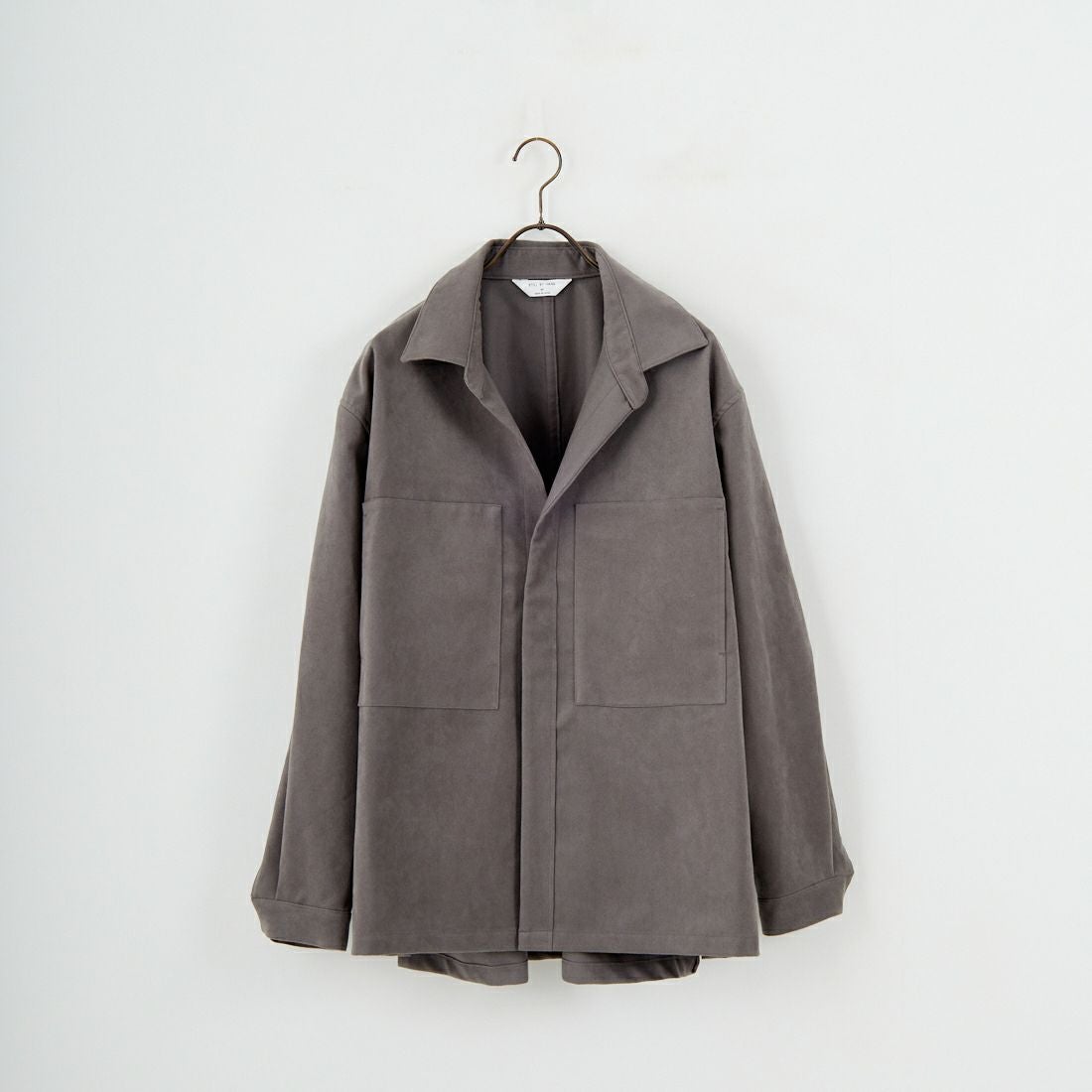 STILL BY HAND [スティルバイハンド] シンセティックレザーオーバーシャツ [BL06253] GREY