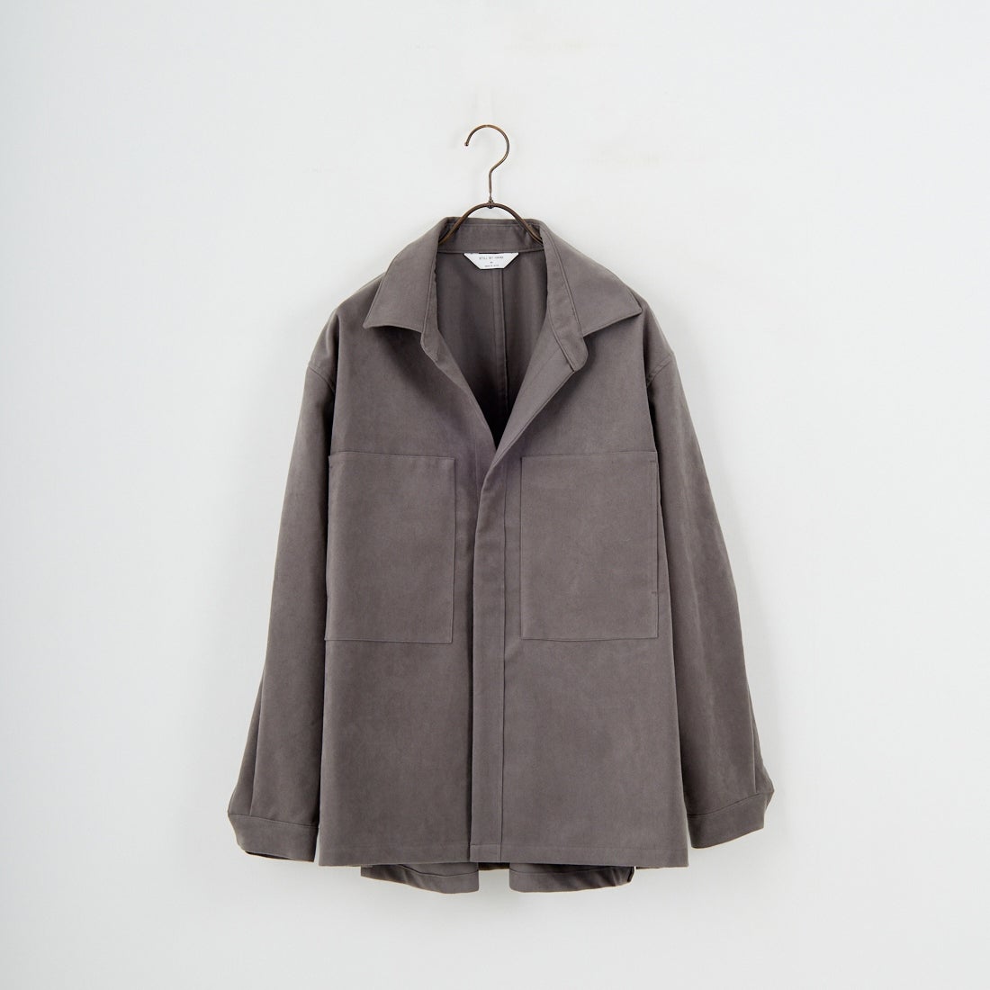 STILL BY HAND [スティルバイハンド] シンセティックレザーオーバーシャツ [BL06253] GREY