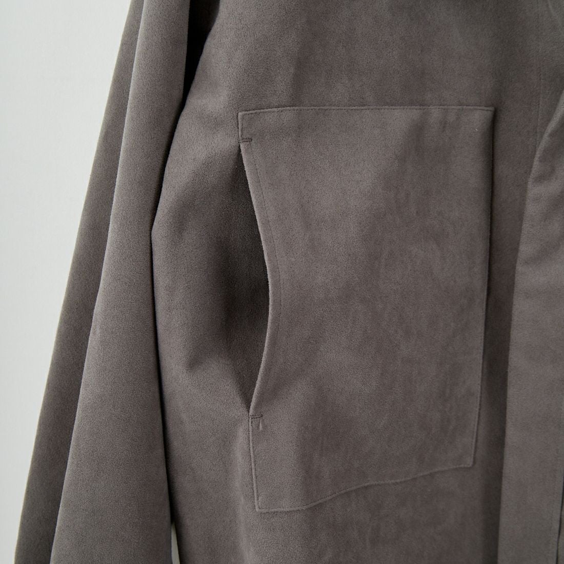 STILL BY HAND [スティルバイハンド] シンセティックレザーオーバーシャツ [BL06253] GREY