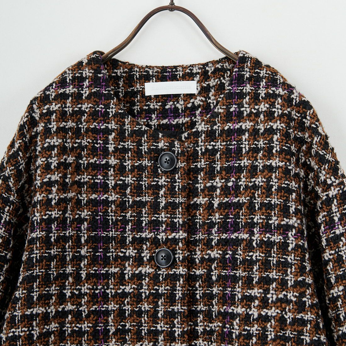 Jeans Factory Clothes [ジーンズファクトリークローズ] ファンシーヤーン ツイードジャケット [LFF706] 840 BLACK