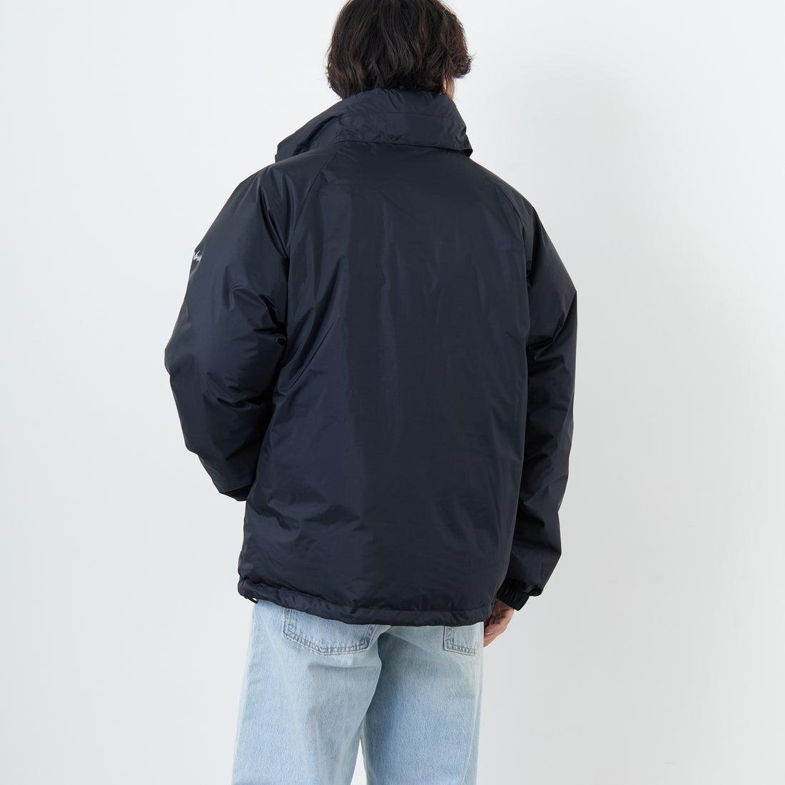JEANSFACTORY × NANGA [ジーンズファクトリー × ナンガ] 別注 オーロラテックスダウンジャケット [JMP-254-030-JF] BLACK &&モデル身長：179cm 着用サイズ：XL&&