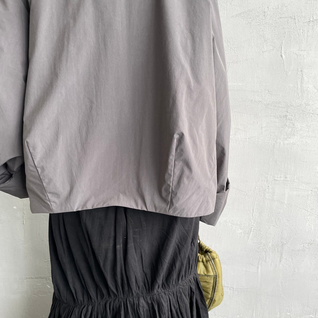 DANTON [ダントン] カラーレスワイドジャケット [DT-A0672PNT] CHARCOAL &&モデル身長：150cm 着用サイズ：36&&