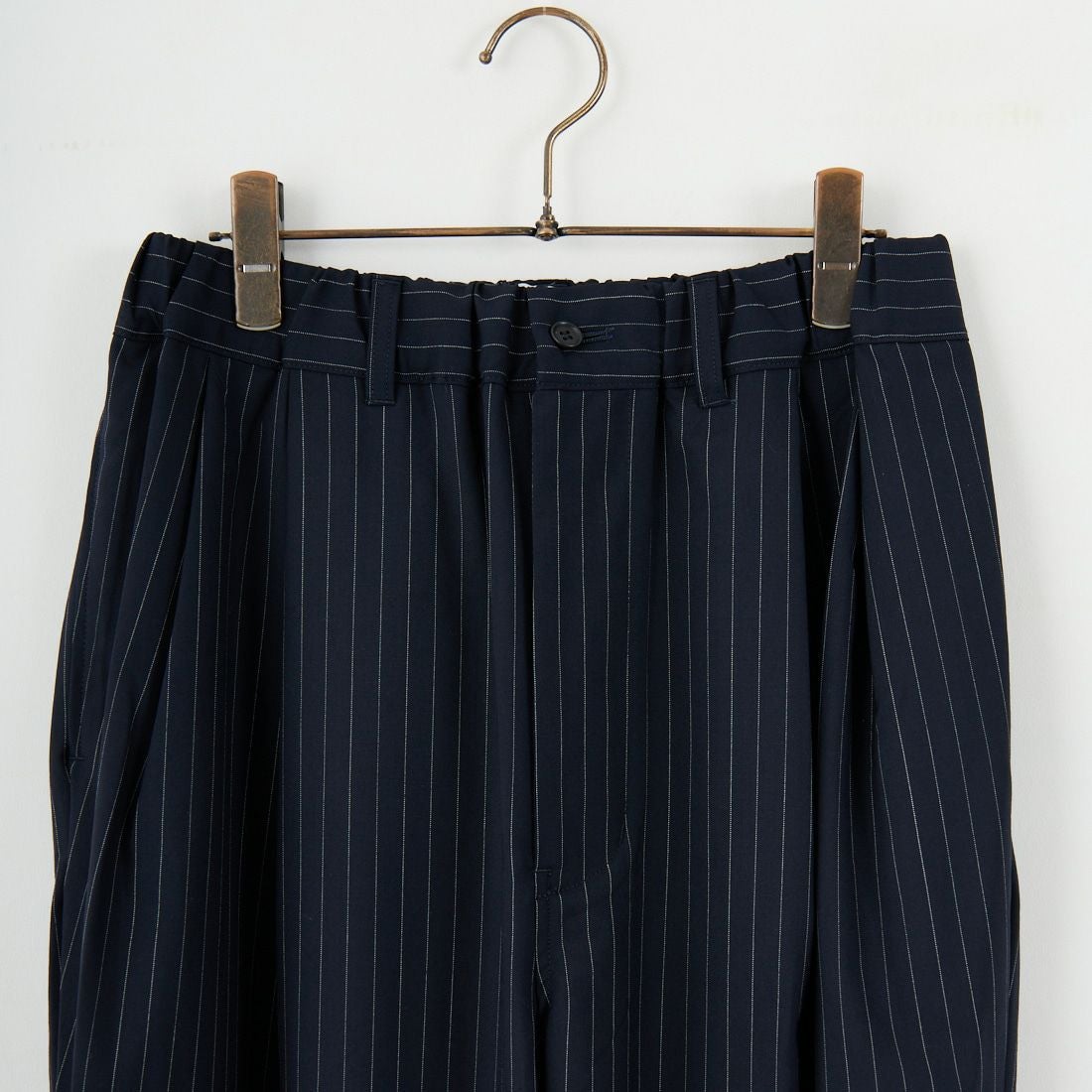 STILL BY HAND [スティルバイハンド] 別注 ウールツータックパンツ [2503JF-EX08-JF] NAVY ST