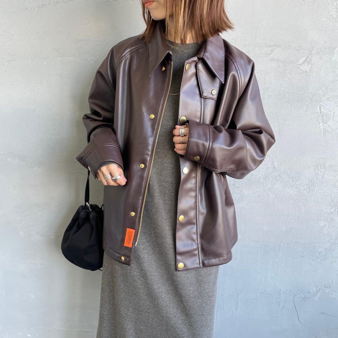 BROWN&&モデル身長：158cm 着用サイズ：F&&