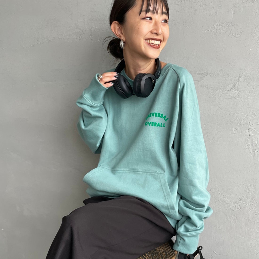 ユニバーサルオーバーオール 22AW ジーンズファクトリー別注 スウェット L UNIVERSAL OVERALL [ユニバーサルオーバーオール] 別注 カレッジロゴ