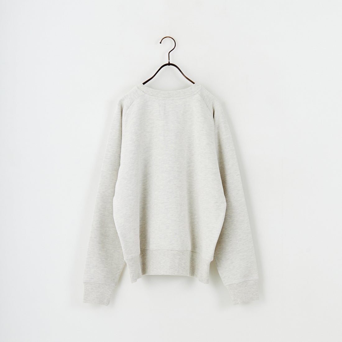 UNIVERSAL OVERALL [ユニバーサルオーバーオール] 別注 ワンポイントロゴ刺繍 ラグランスリーブスウェット [U2532201IN-JF] OATMEAL