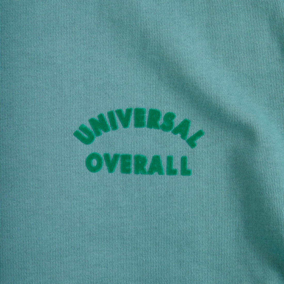 UNIVERSAL OVERALL [ユニバーサルオーバーオール] 別注 ワンポイントロゴ刺繍 ラグランスリーブスウェット [U2532201IN-JF] W.GREEN