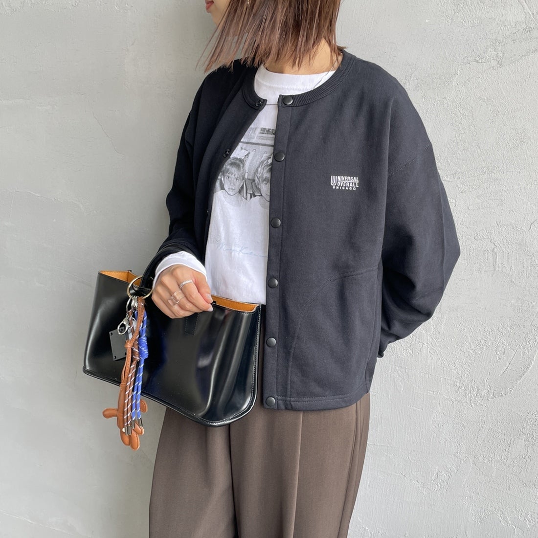 BLACK&&モデル身長：159cm 着用サイズ：F&&