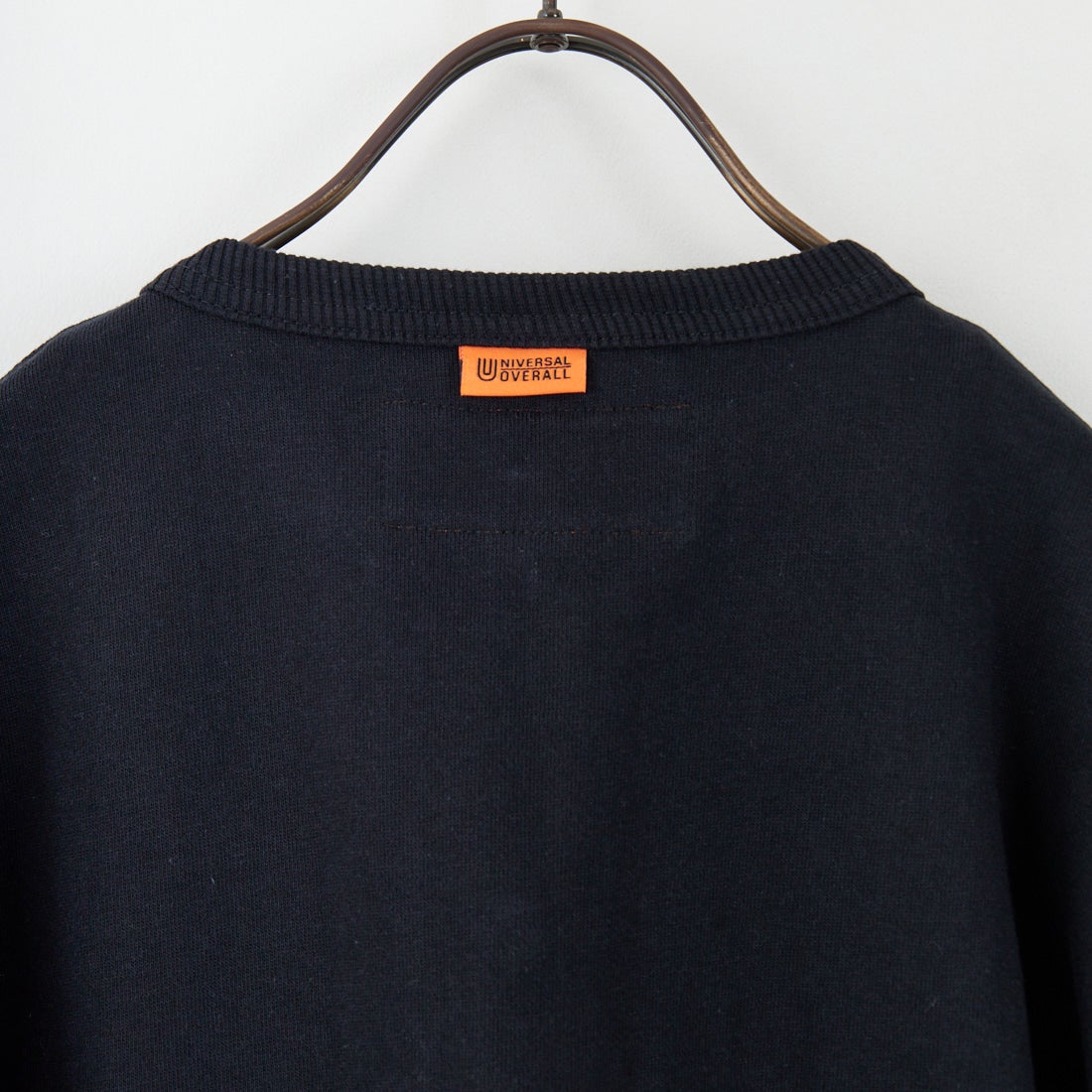 UNIVERSAL OVERALL [ユニバーサルオーバーオール] 別注 ワンポイントロゴ刺繍 スウェットカーディガン [U2532270IN-JF] BLACK