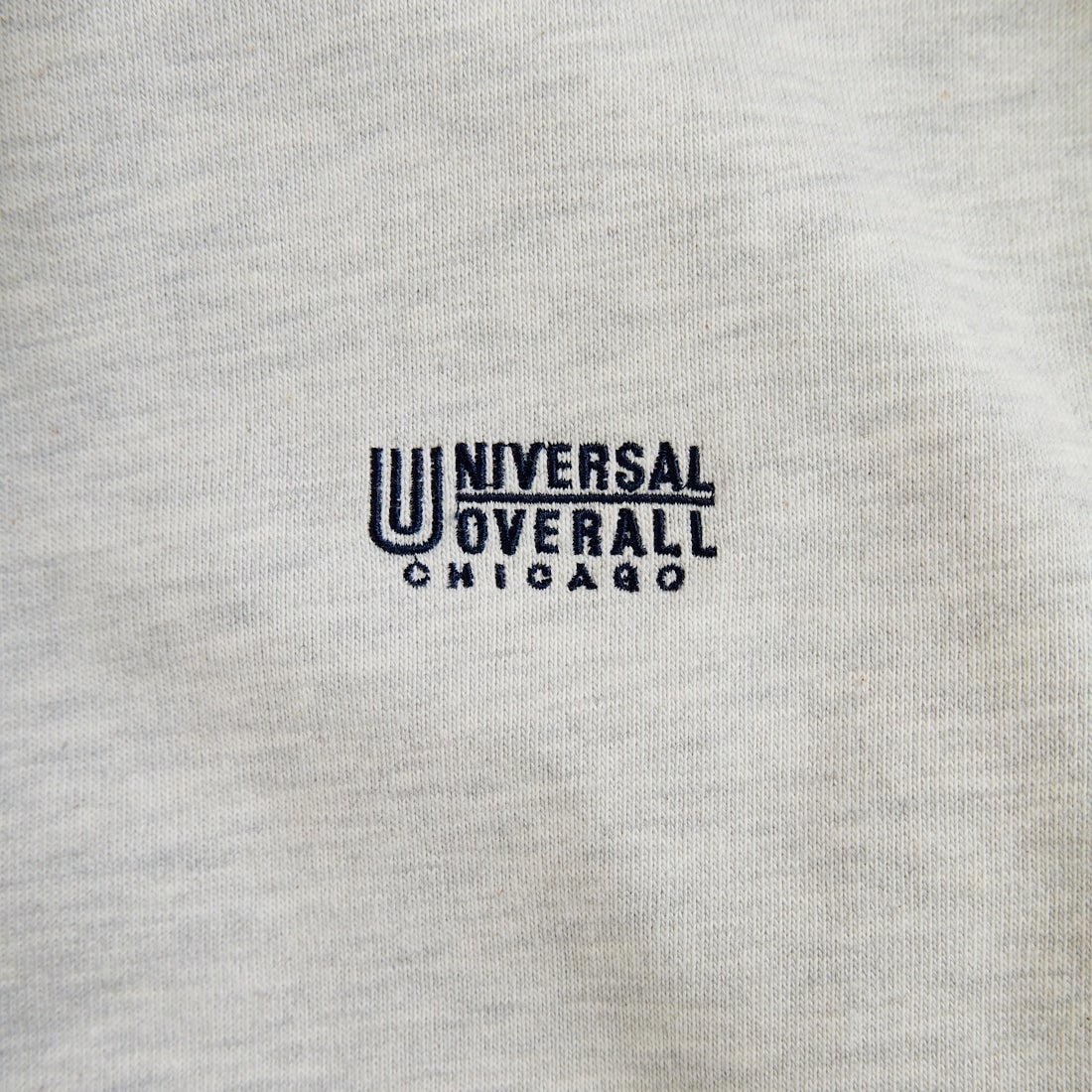 UNIVERSAL OVERALL [ユニバーサルオーバーオール] 別注 ワンポイントロゴ刺繍 スウェットカーディガン [U2532270IN-JF] OATMEAL