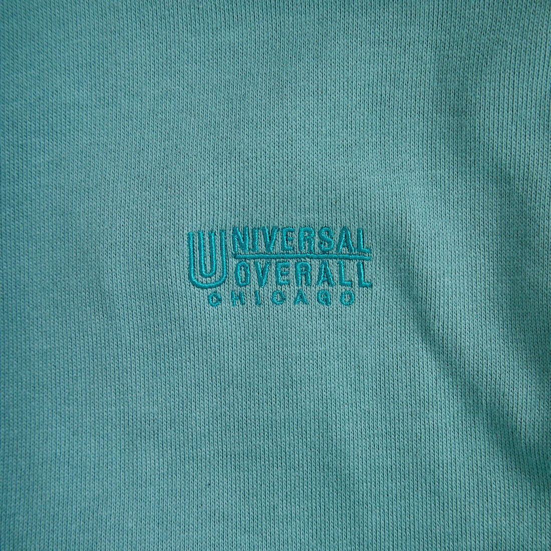 UNIVERSAL OVERALL [ユニバーサルオーバーオール] 別注 ワンポイントロゴ刺繍 スウェットカーディガン [U2532270IN-JF] W.GREEN