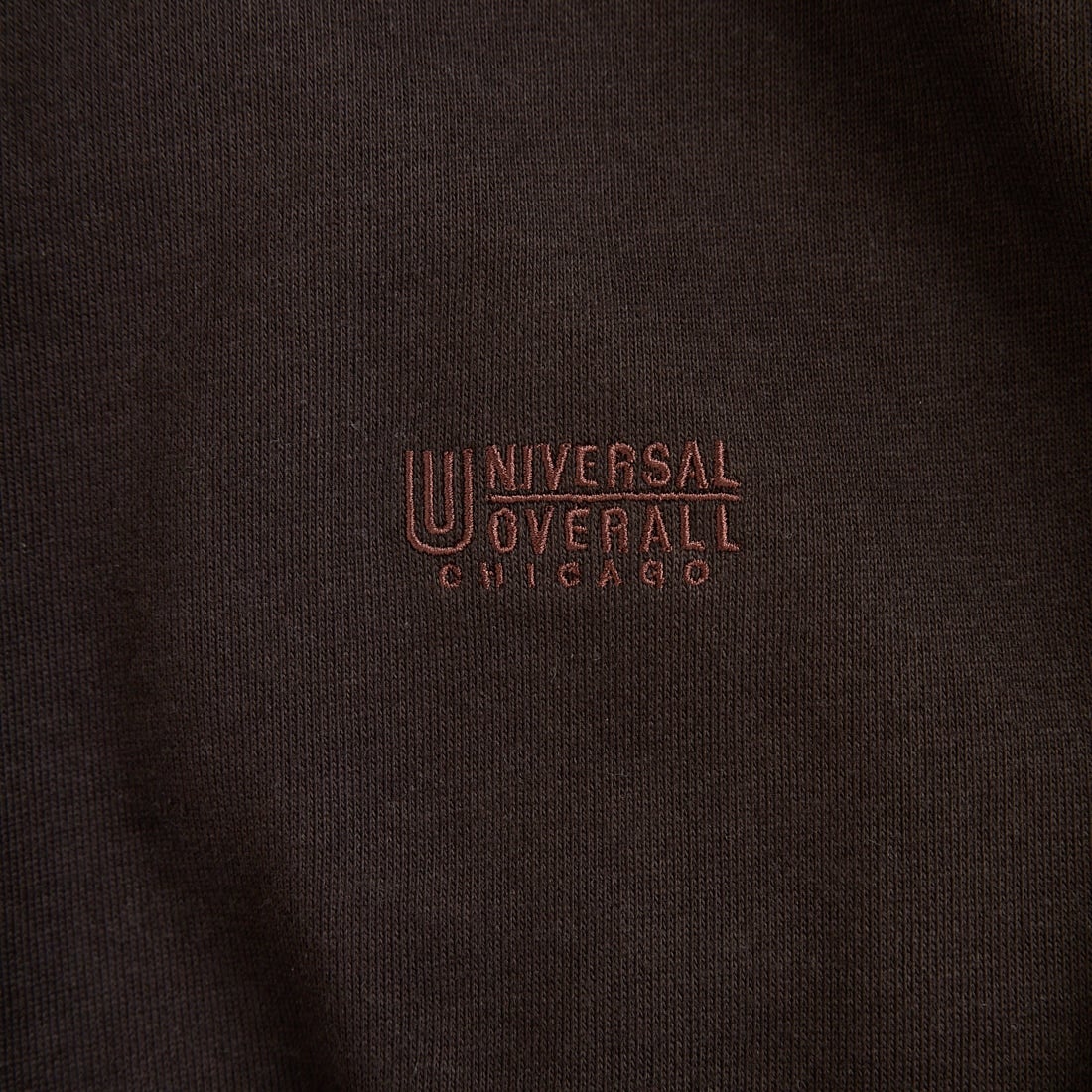 UNIVERSAL OVERALL [ユニバーサルオーバーオール] 別注 ワンポイントロゴ刺繍 スウェットカーディガン [U2532270IN-JF] BROWN