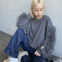 08 CHARCOA&&モデル身長：150cm 着用サイズ：F&&