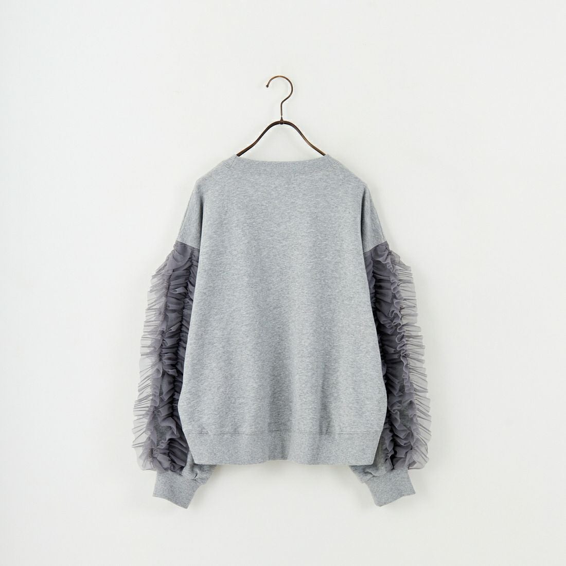 nenom [ネノム] 袖チュールフリルデザイン プルオーバースウェット [NE24132079] 06 T.GRAY