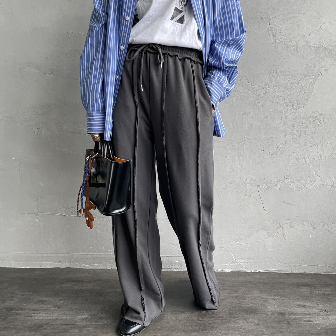 08 CHARCOA&&モデル身長：158cm 着用サイズ：F&&